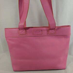 Baekgaard Leather Purse Pink Shoulder Bag 2 Strap READ Handbag Large Orange